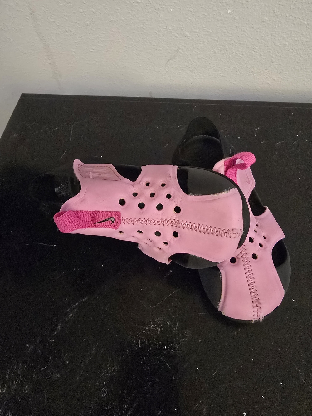 Nike Pink and Black Kids' Slip-On Water Shoe